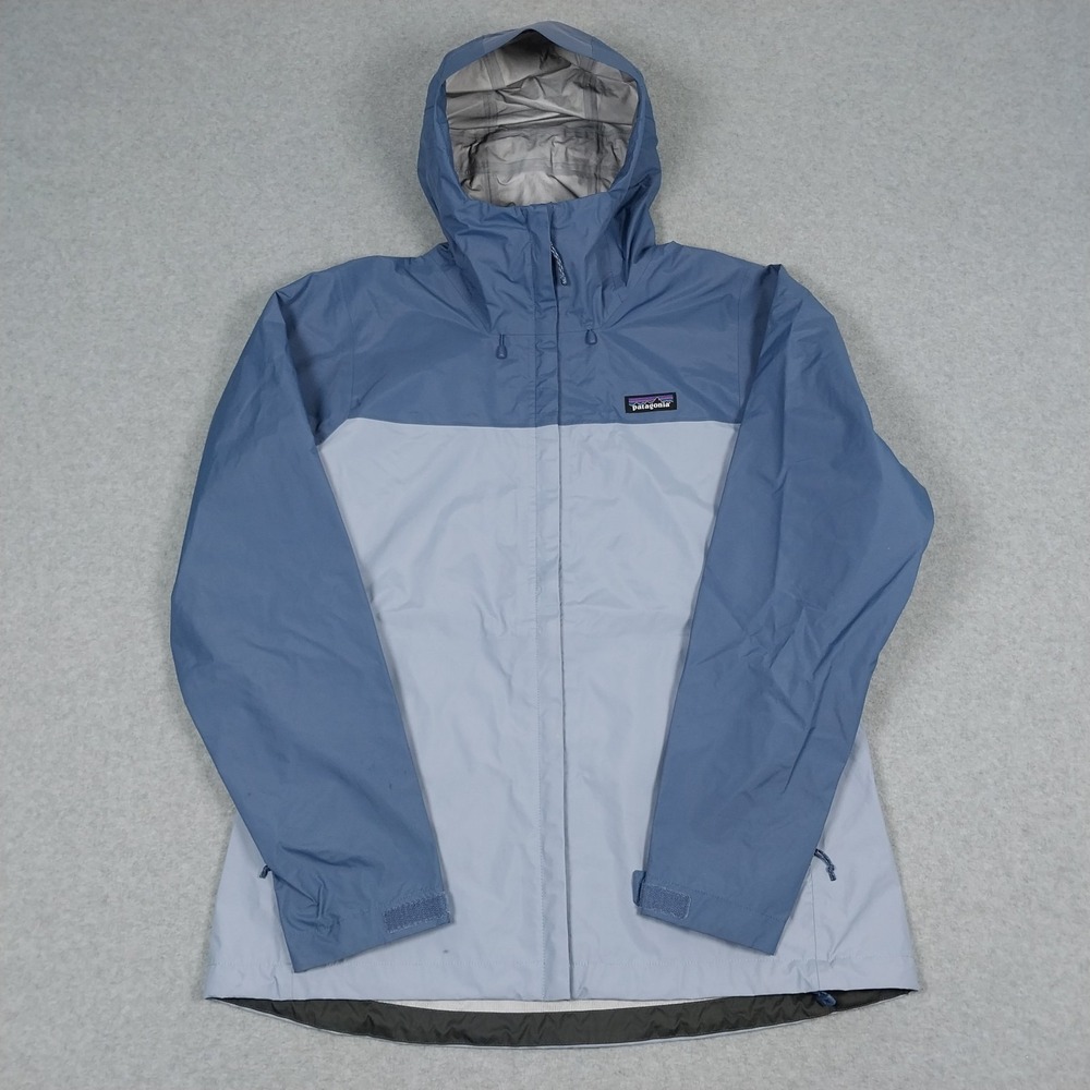 Patagonia Rain Jacket Womens Large Blue Light Current Torrentshell 3L Hiking